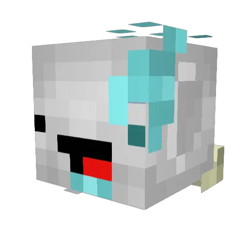 mc018hk Minecraft avatar head, 3D render