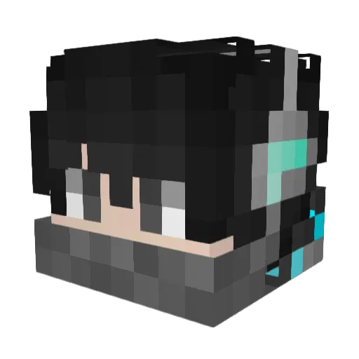 mc1211 Minecraft avatar head, 3D render