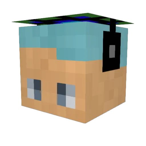 mc506lw Minecraft avatar head, 3D render