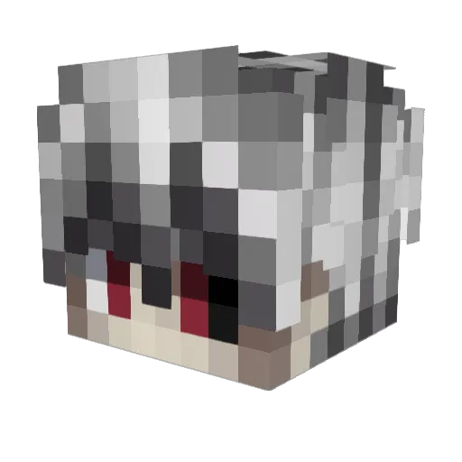 mc8941 Minecraft avatar head, 3D render