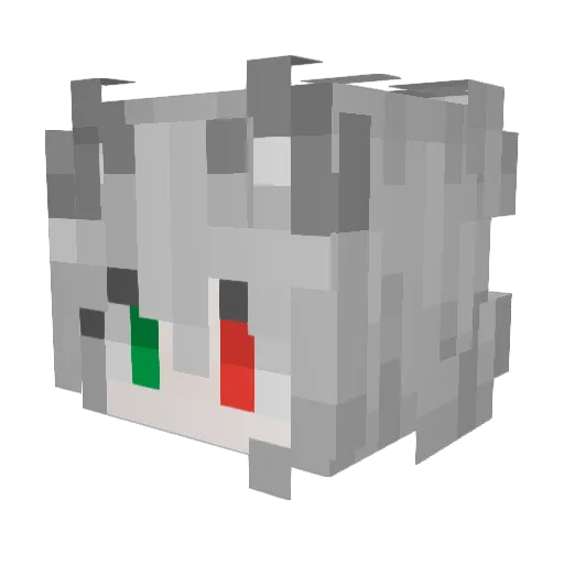 mcAsuka Minecraft avatar head, 3D render