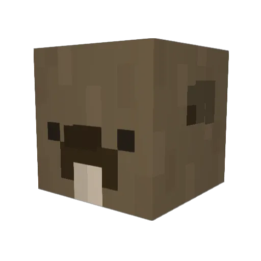 mcBeavr Minecraft avatar head, 3D render