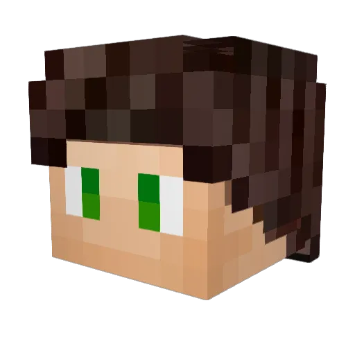 mcD73 Minecraft avatar head, 3D render