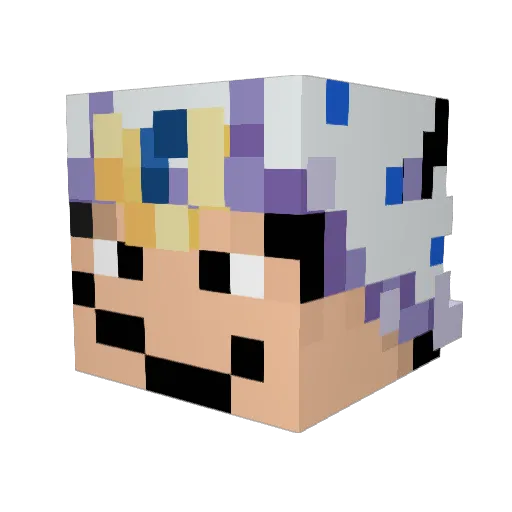 mcIies Minecraft avatar head, 3D render