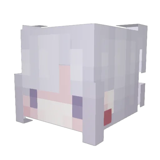 mc_Aleft Minecraft avatar head, 3D render