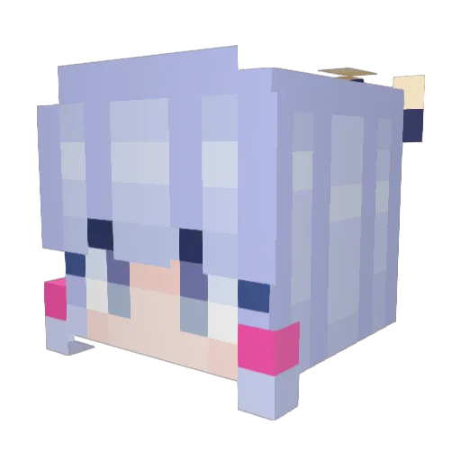 mc_ayaka Minecraft avatar head, 3D render