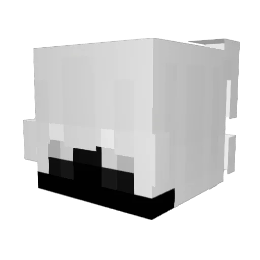 mc_fanshou Minecraft avatar head, 3D render