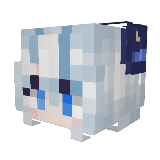 mc_goldfish Minecraft avatar head, 3D render