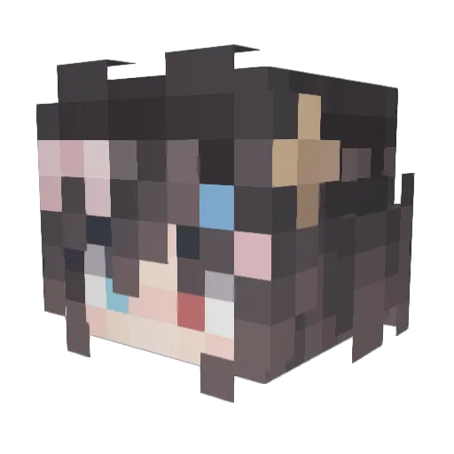 mc_hao_nan Minecraft avatar head, 3D render