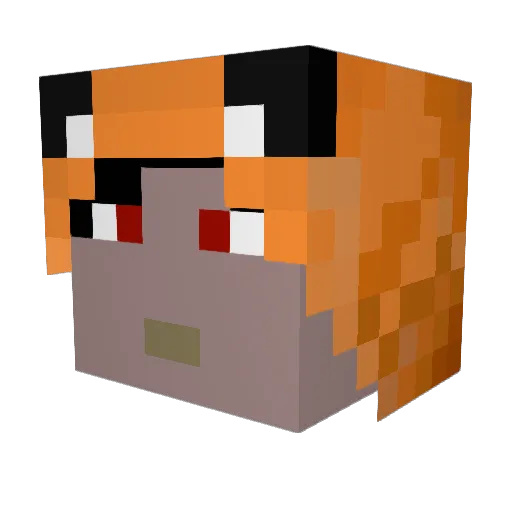 mc_killer_raider Minecraft avatar head, 3D render
