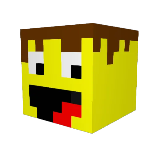 mc_kowe Minecraft avatar head, 3D render