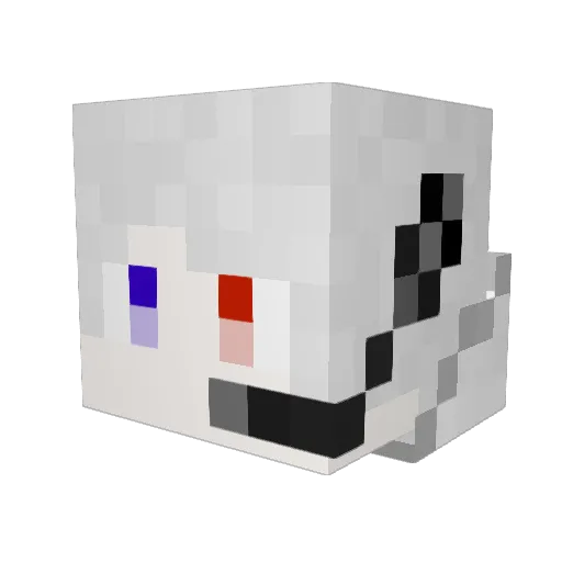 mc_xiaolong233 Minecraft avatar head, 3D render