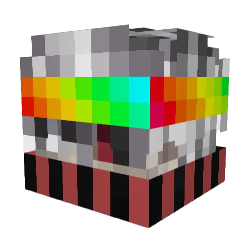 mc_xtduhun Minecraft avatar head, 3D render