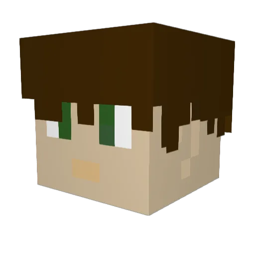 mcade25 Minecraft avatar head, 3D render