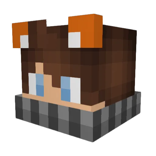 mcag06 Minecraft avatar head, 3D render
