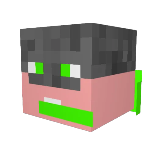 mcbable Minecraft avatar head, 3D render