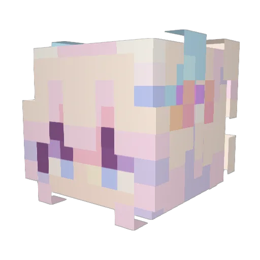 mcbaichen Minecraft avatar head, 3D render