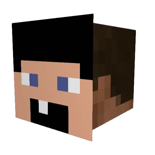 mcblocks2 Minecraft avatar head, 3D render