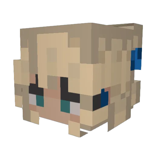mcbluem Minecraft avatar head, 3D render