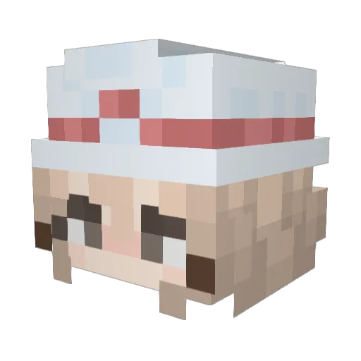 mcboiband Minecraft avatar head, 3D render
