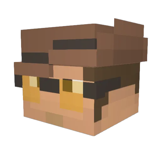 mcbrothers Minecraft avatar head, 3D render