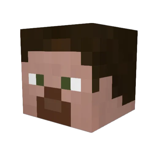 mcbubba123 Minecraft avatar head, 3D render