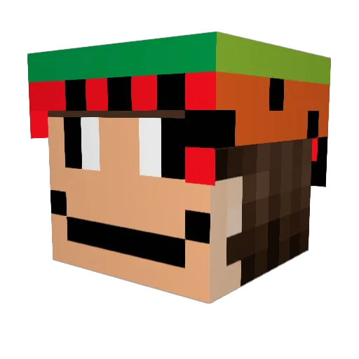 mcchicken123 Minecraft avatar head, 3D render