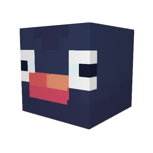 mcclame Minecraft avatar head, 3D render