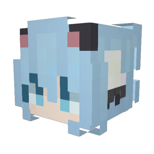 mcczy Minecraft avatar head, 3D render