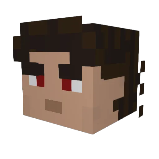 mcdaddy1000 Minecraft avatar head, 3D render