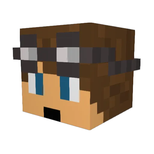 mcdm23 Minecraft avatar head, 3D render