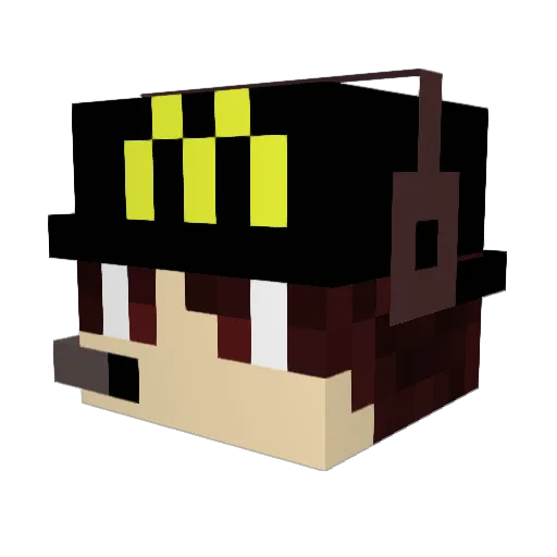 mcdonaldworker47 Minecraft avatar head, 3D render