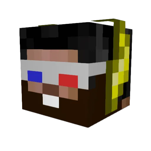mcduron Minecraft avatar head, 3D render