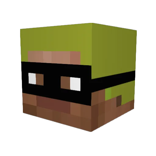 mcfartman Minecraft avatar head, 3D render