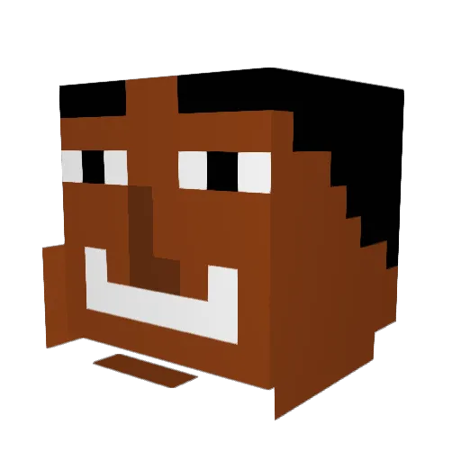 mcfc8 Minecraft avatar head, 3D render