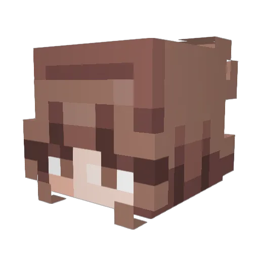mcfleurli Minecraft avatar head, 3D render