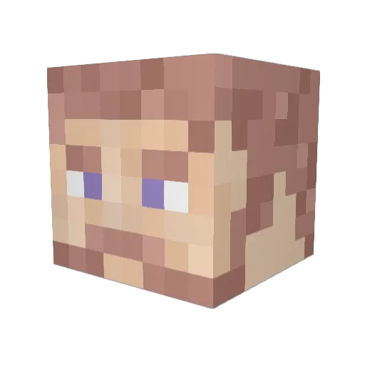 mcgreh Minecraft avatar head, 3D render