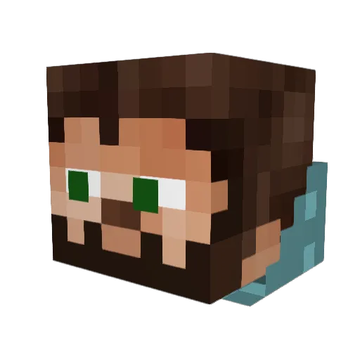 mchaiei Minecraft avatar head, 3D render