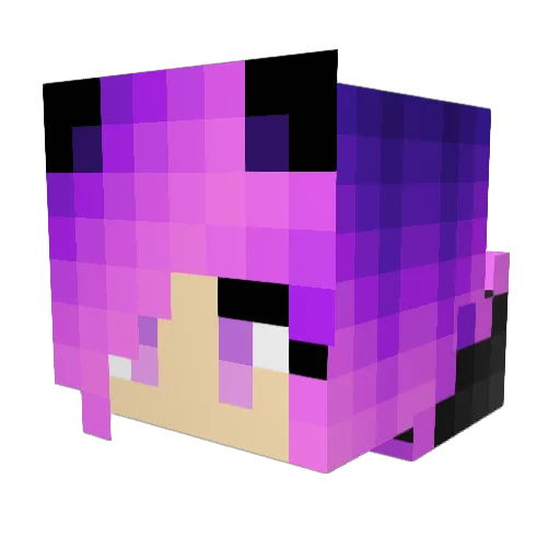 mchayla Minecraft avatar head, 3D render