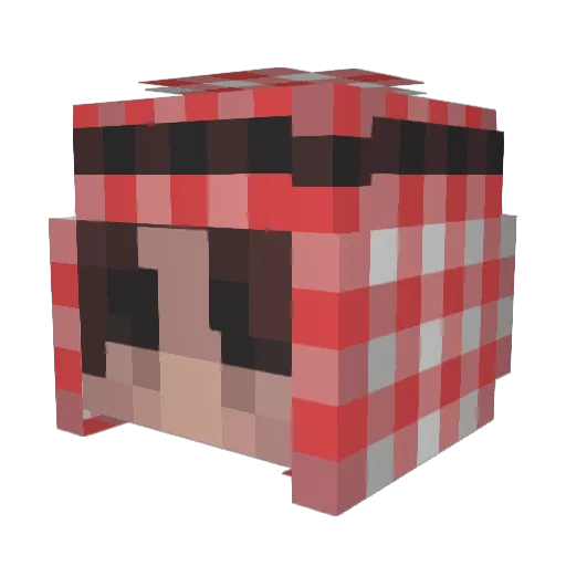 mchdi Minecraft avatar head, 3D render