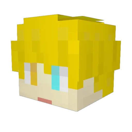 mchick_ Minecraft avatar head, 3D render