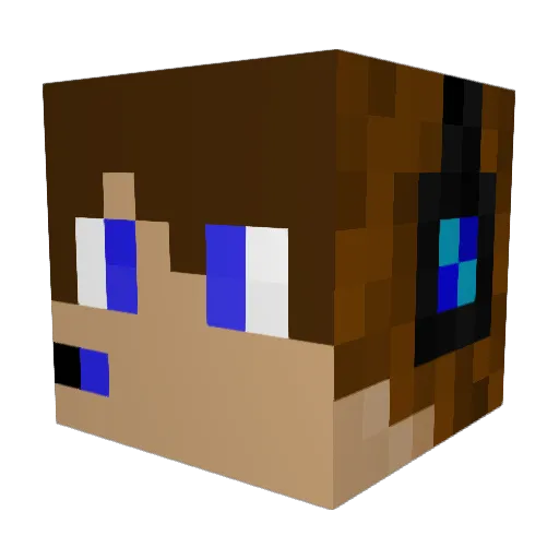 mchipsu Minecraft avatar head, 3D render