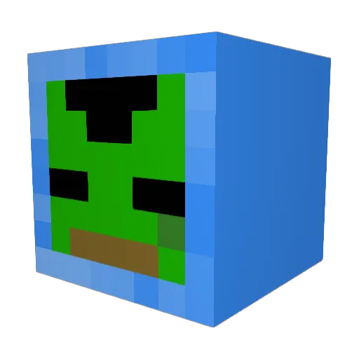 mchj Minecraft avatar head, 3D render