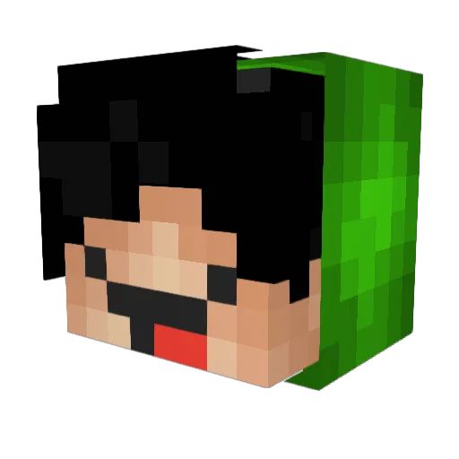 mcjigglenip67 Minecraft avatar head, 3D render