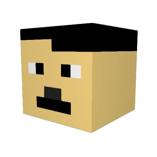 mcjxmz Minecraft avatar head, 3D render