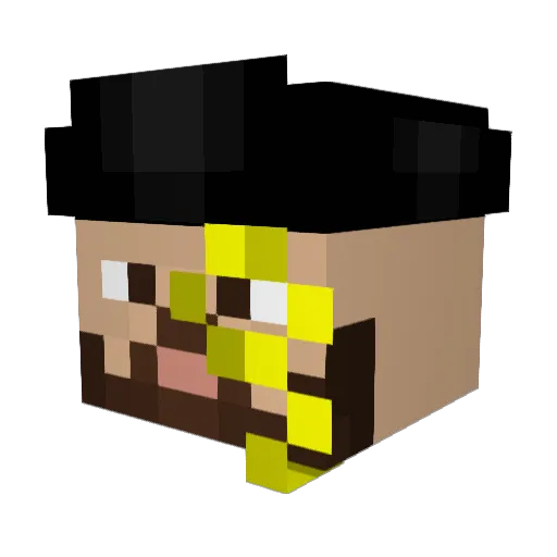 mckurosu Minecraft avatar head, 3D render