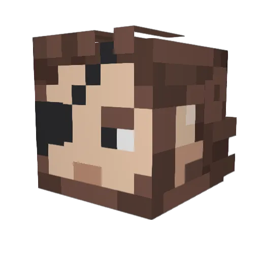 mcl02 Minecraft avatar head, 3D render