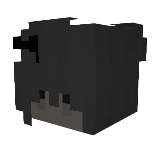 mclissa Minecraft avatar head, 3D render