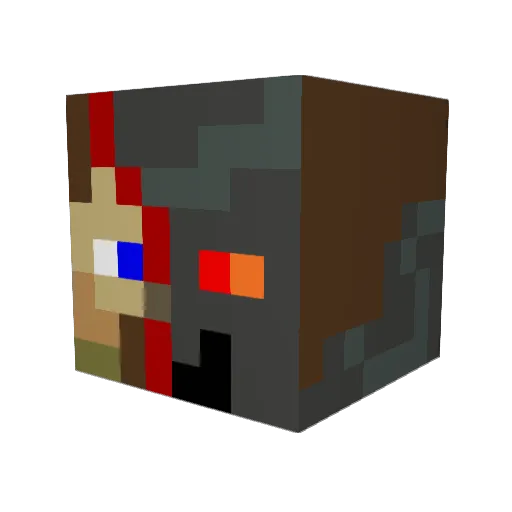 mclmax Minecraft avatar head, 3D render