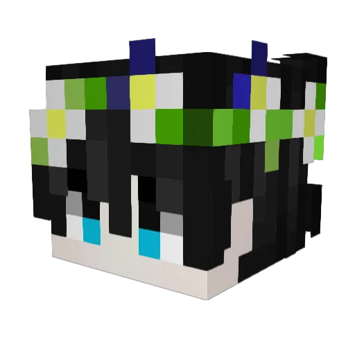 mcloveyou Minecraft avatar head, 3D render